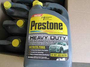 lot 79 image: 81 gallon jugs of prestone heavy d...