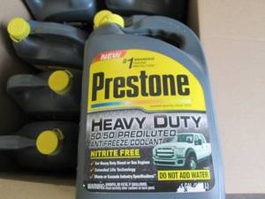 lot 80 image: 81 gallon jugs of prestone heavy d...