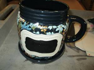 lot 92 image: blue mason jar planter ...