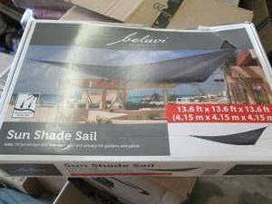 lot 139 image: 13.6 x 13.6 sun shade sail...