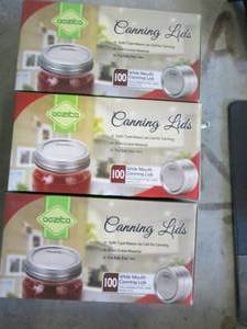 lot 161 image: 300 wide mouth canning lids...