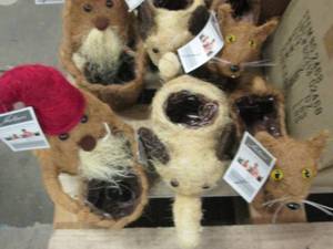lot 186 image: 6 coco fiber animal planters ...