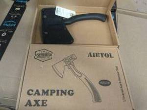 lot 235 image: 2 new camping axes ...