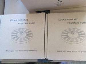 lot 255 image: 2 new solar powered fountain pumps ...