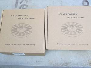 lot 278 image: 2 new solar powered fountain pumps ...
