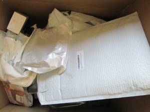 lot 282 image: box with new misc items please see ...