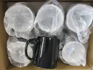 lot 311 image: 6 new black coffee cups ...