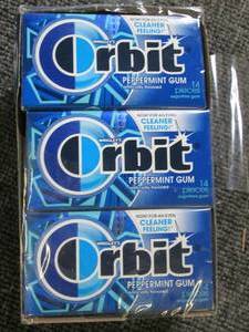 lot 394 image: 12 packs of orbit gum ...