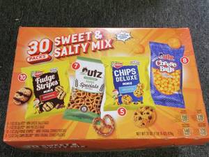 lot 404 image: case of 30 packs sweet and salty mi...
