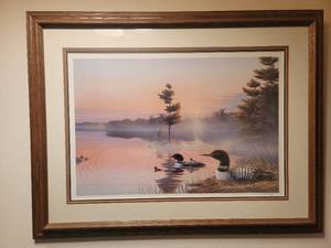 lot 109 image: Vintage 1987 Limited Edition Custom-Framed Rick Kelly Print  30 x 23