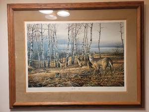 lot 110 image: Vintage Limited Edition Terri Redlin Print The Birch Line 35 x 26.6 w Certificate of Authenticity