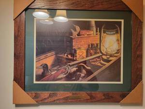 Beautiful Framed Duck Decoys Print- 26 x 21