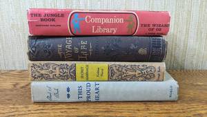 lot 83 image: Vintage Collectible Book Collection- 4 Books Wizard of Oz, Jungle Book & More