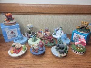 lot 201 image: Vintage 1980s Adorable Candle Toppers