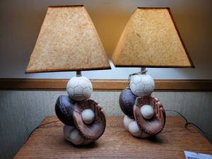 lot 268 image: Fun Sports Ceramic Lamps-