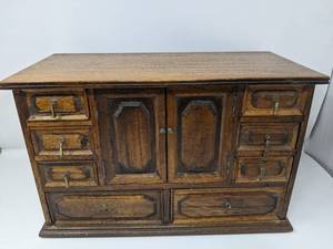 lot 165 image: Vintage Large Jewelry Box with 11 Drawers- 16 x 8 x 10