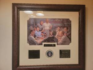 lot 119 image: Custom-Framed Grand-Ol Gang by Andy Thomas WSignatures 26 x 24
