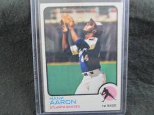 1. 1973 Topps Hank Aaron Card...