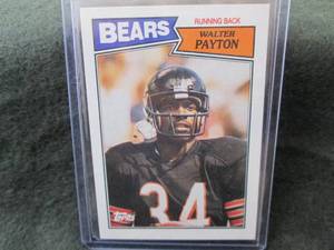 24. 1987 Topps Walter Payton Card...