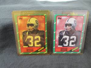 175. 2 1986 Topps Marcus Allen Card...