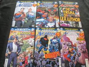 210. 6 Superman Action Comics Books...