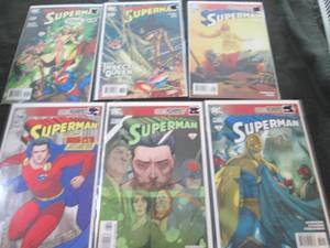 225. 6 Superman Comic Books...
