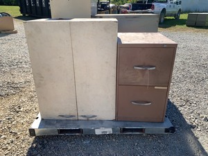 lot 828 image: Office Cabinet & File Cabinets