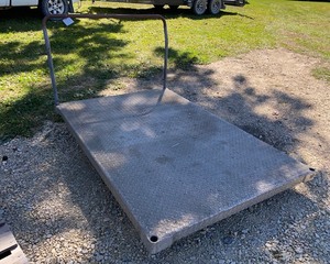 lot 718 image: Wide Warehouse Cart