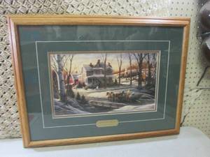 lot 12 image: (D-1) Framed Terry Redlin Homeward...
