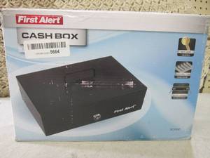 lot 19 image: (CS) First Alert Cash Box with Keys...