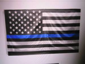 lot 33 image: (RMC) 3 ft x 5 ft Blue Line Flag Ne...