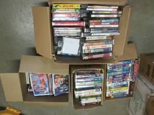 lot 114 image: (EW7) 4 Boxes Full of VHS Movies A ...