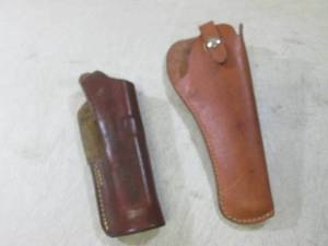 lot 196 image: (BS) 2 Leather Gun Holsters...