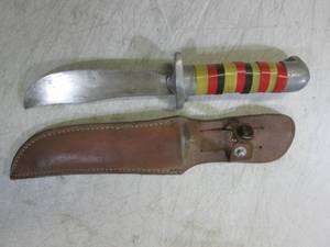 lot 202 image: (CNTR) 9 14 Vintage Fixed Blade K...