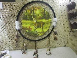 lot 215 image: (EW2) Large 24 Deer Dream Catcher...