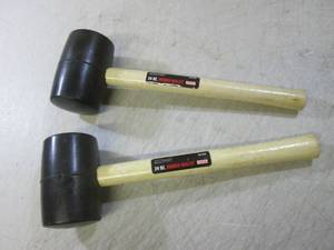 lot 232 image: (BS) 2 Tool Shop 24oz Rubber Mallet...