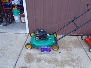 Weed Eater push mower. Decent shape. Tested & works. As shown.