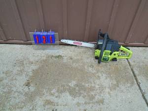 Poulan 16 gas chainsaw. Used condition. Tested & works. As shown.