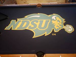 Custom Made NDSU Bison Pool Table with Accessories