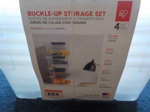 4 Pack Buckle Up Plastic Storage Se...