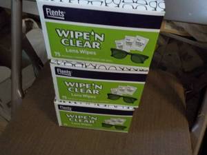 3 Boxes Flents Wipe N Clear Lens Wi...