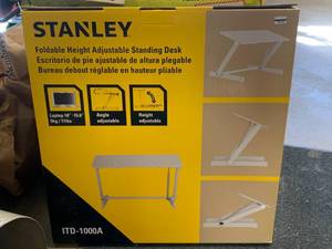 New Stanley Foldable Adjustable Standing Desk