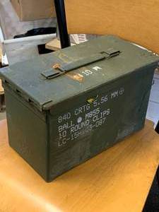Genuine military .50 cal Ammo Box  Can