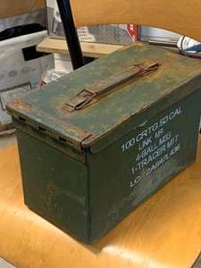 Genuine military .50 cal Ammo Box  Can