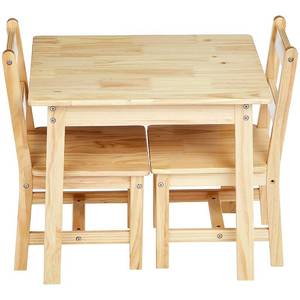Humble Crew Solid Wood Table with 2 Chairs