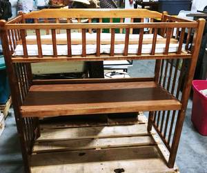 Vintage Changing Table, Highchair and Pictures