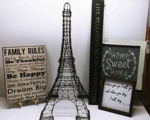Eiffle Tower, Wooden Plaques and Signs