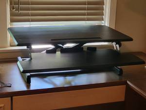 Airlift Pro Extra Wide Gas Spring Standing Desk Converter by Seville Classics