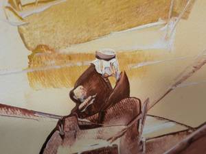 Enchanting Emirian Original Fine Art Oil Painting - Golden Harbor