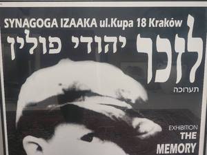 Polish Event Promotion Advertisement Poster - Exhibition The Memory of Polish Jews - Izaak Synagogue, Krakow